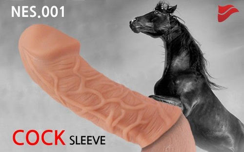 Насадка фаллическая KOKOS Extreme Sleeve 005, 14,7 см, рельеф