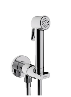 Bossini Mono Paloma Brass Mixer Set гигиенический комплект: смеситель монокомандный, душ с кнопкой подачи воды, шланг 1250 мм, хром
