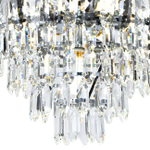 Люстра подвесная 8x40Вт Е14, металл/хрусталь, хром/прозрачный/дымчатый