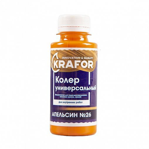 КОЛЕР УНИВЕРСАЛЬНЫЙ №26 АПЕЛЬСИН 100 МЛ (6/108) "KRAFOR"