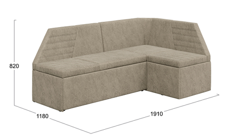 Скамья угловая «Лондон» со спальным местом Исп.2