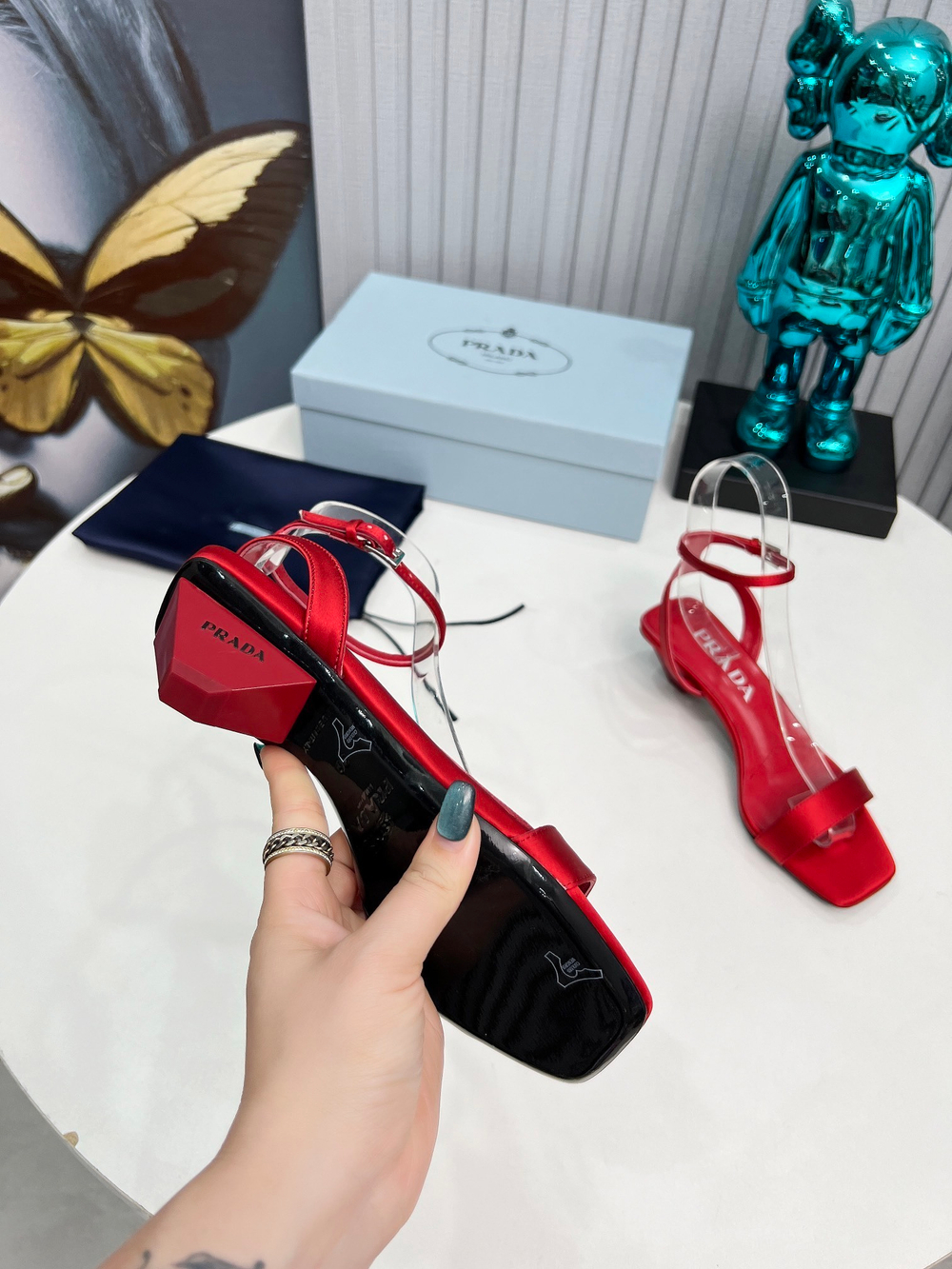 Prada Satin Sandals