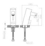 Кран Essentialmatic для умывальника на столешницу 07261.LB