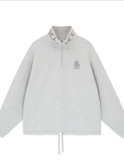 Свитшот SWEATSHIRT HALF-ZIP/RICE/MELANGE