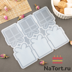 Силиконовая форма для леденцов «Подарок погремушка 3 в 1»