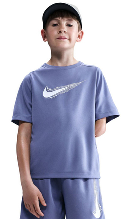 Футболка для мальчика теннисная Nike Boys Multi Dri-FIT Short-Sleeve Top - world indigo/white