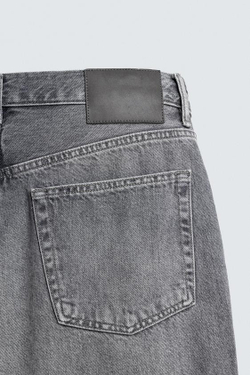 ZARA ДЖИНСЫ STRAIGHT FIT, СЕРЫЙ