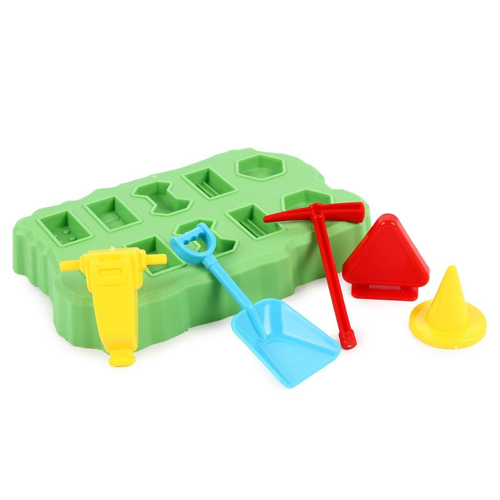 Набор кинетический песок Стройка, 750г. (Орион)