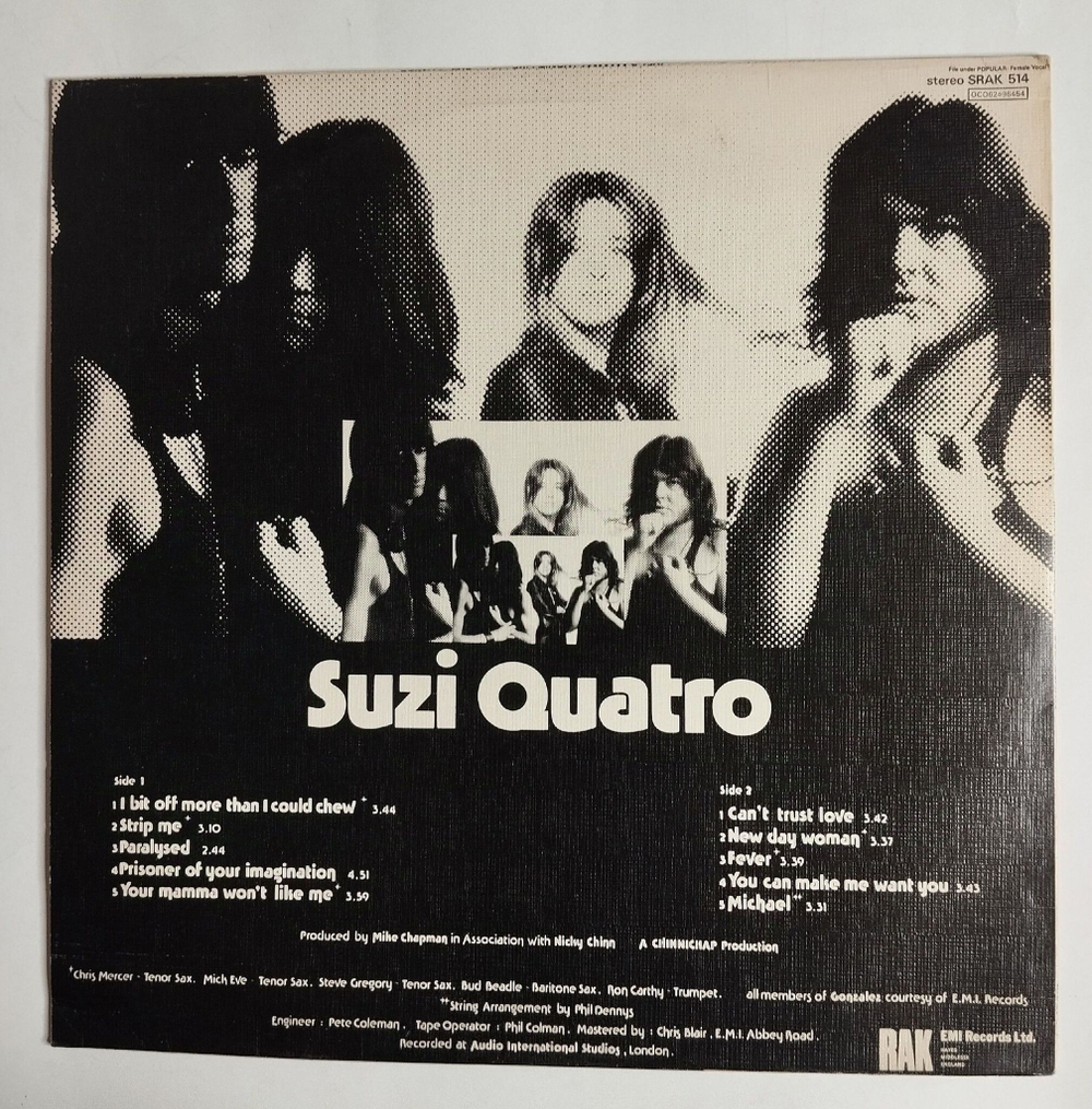 Винтажная виниловая пластинка LP Suzi Quatro Your Mamma Wont Like Me (UK 1975)
