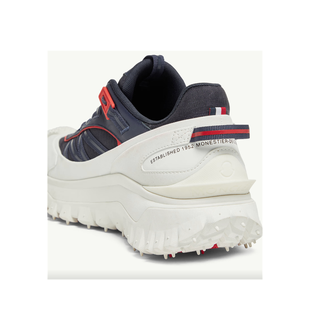 Moncler Trailgrip GTX Leather Sneakers – White & Blue / Мужские кроссовки Монклер