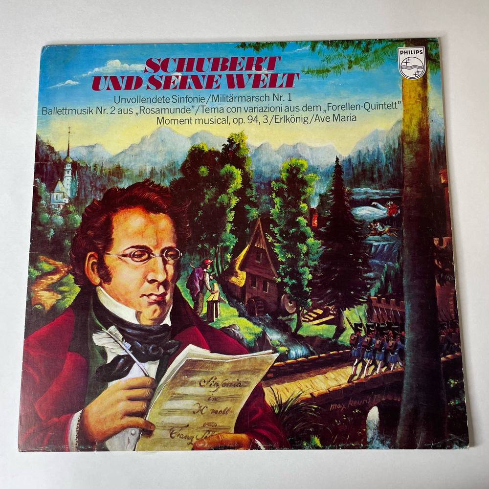 Винтажная виниловая пластинка LP Шуберт, Schubert Und Seine Welt (Германия 1974)