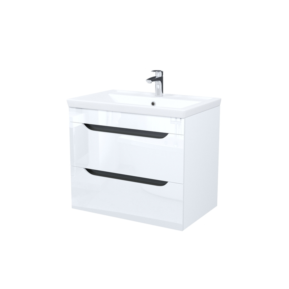 Тумба с умывальником IDDIS Ray, подвесная, 70 см, белый, RAY70W0i95K