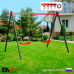Уличные качели Sv Sport УК162П2 (3.0м/"Лодочка" 2шт/Подвесы на подш 2к)