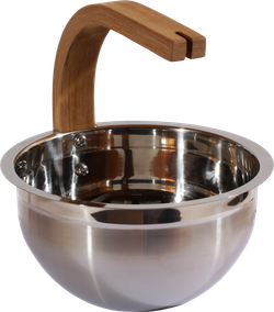 SAWO Ведро стальное 3л., ручка изогнутая кедр, 343-MD