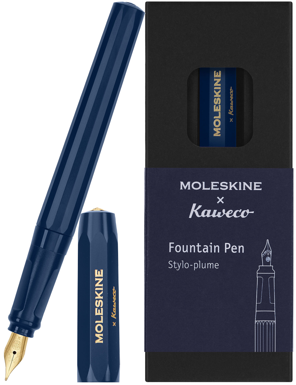 Перьевая ручка синяя Moleskine & Kaweco в подарочной коробке (KAWFOUNTPENMBLUE)