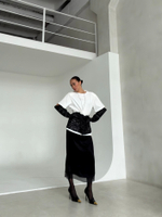 Юбка МИДИ Ацетат (черный)