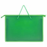 Папка на молнии с ручками ПИФАГОР А4, 1 отделение, пластик, ручки-шнурок, "Offline", 273354