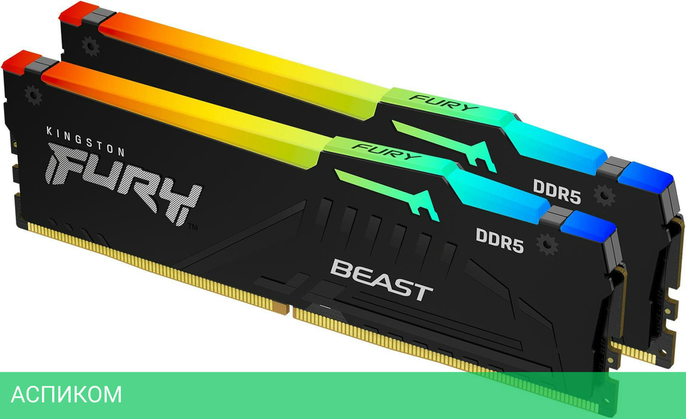 Оперативная память Kingston Fury Beast Black RGB Expo 32Gb DDR5 (KF556C36BBEAK2-32)