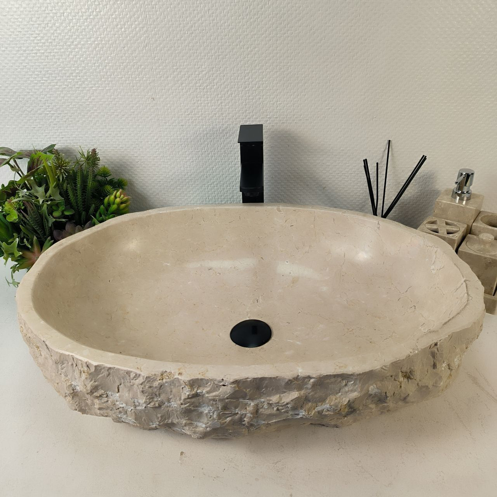 Каменная раковина из мрамора Erozy Cream EM-05327 (66*47*16) 0880 из натурального камня