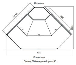 Витрина холодильная Dazzl Galaxy 090 Plug-in ОУ 90 вентилируемая среднетемпературная