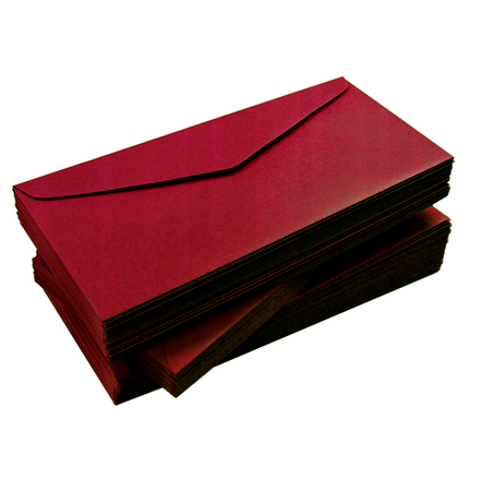 Набор конвертов из дизайнерской бумаги, Бордо