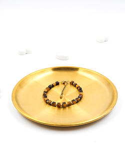 Браслет женский на руку. Камень Тигровый глаз