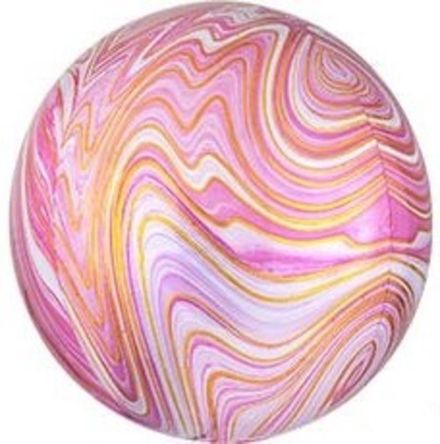 Сфера 3Д "Розовый мрамор"