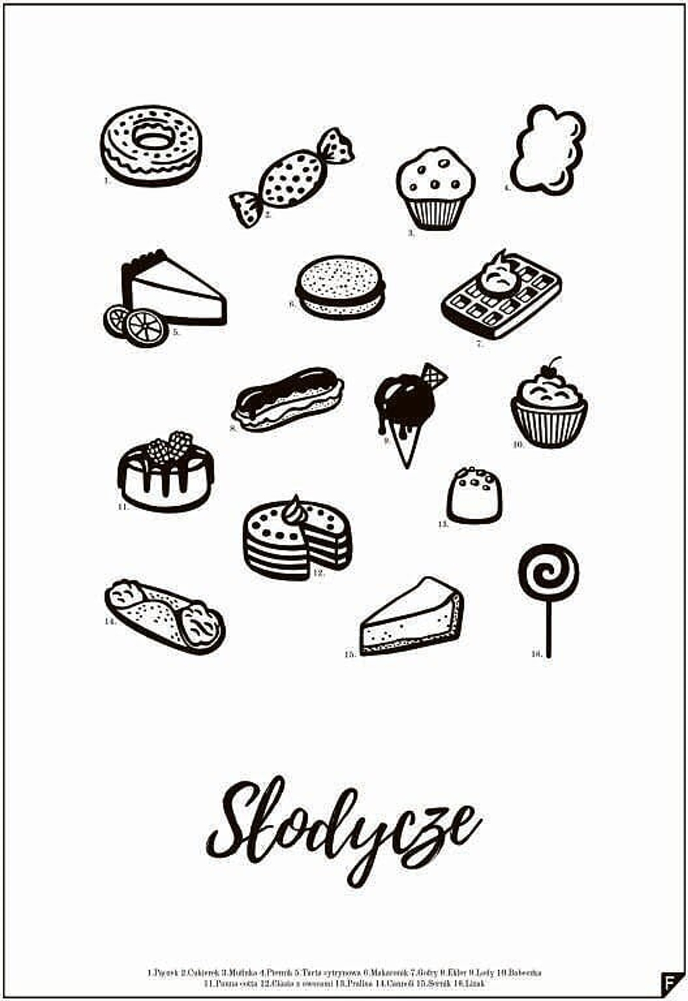 Панно Follygraph Slodycze, бумага, 40 30 см