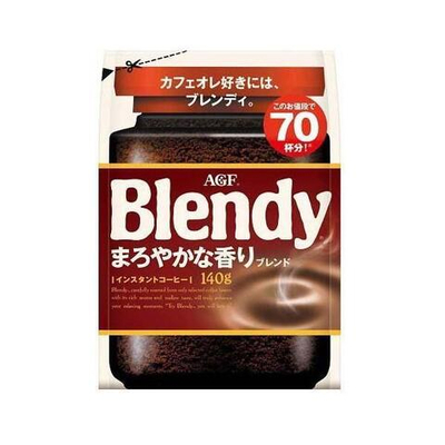 Кофе растворимый AGF Blendy ароматная смесь, в мягкой упаковке, 140 г