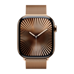 Умные часы Apple Watch Series 10 GPS + Cellular, 46mm, Gold Titanium Case with Milanese Loop, Gold S/M
