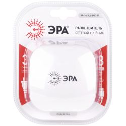 Разветвитель электрический ЭРА SP-3e-3USBAC-W на 3 розетки + 3 USB A+C с заземлением со шторками 16А белый | Тройники