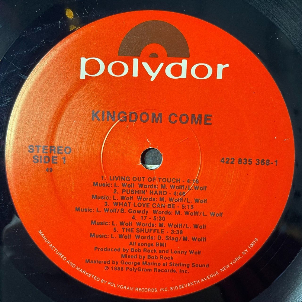 Винтажная виниловая пластинка LP Kingdom Come (USA 1988)