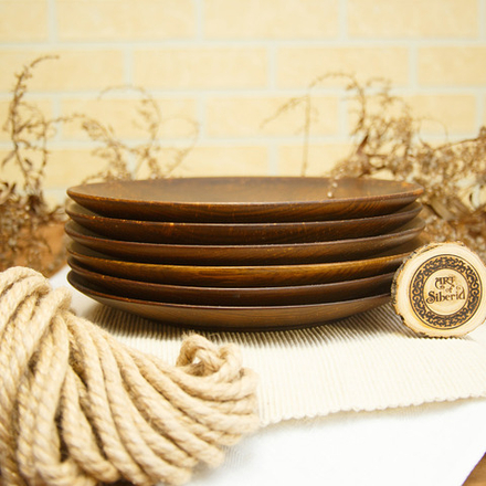 Набор деревянных тарелок Art of Siberia из сибирской пихты 6 шт. TN44