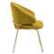 Стул Lime, горчичный микровелюр с золотыми ножками