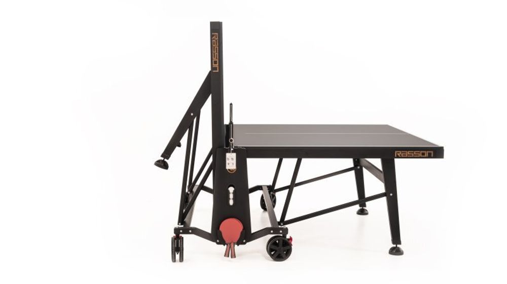 Теннисный стол складной для помещений "RASSON PREMIUM T01 Indoor" (274 х 152,5 х 76 см, черный ясень) с сеткой