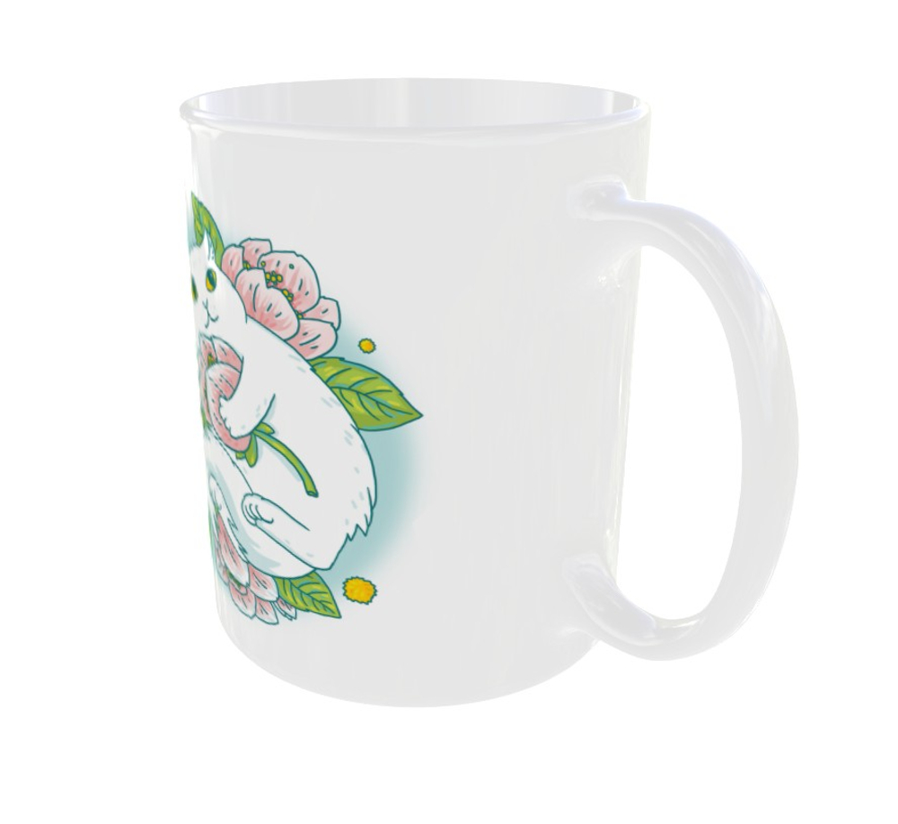 Кружка "Кот и лотус"