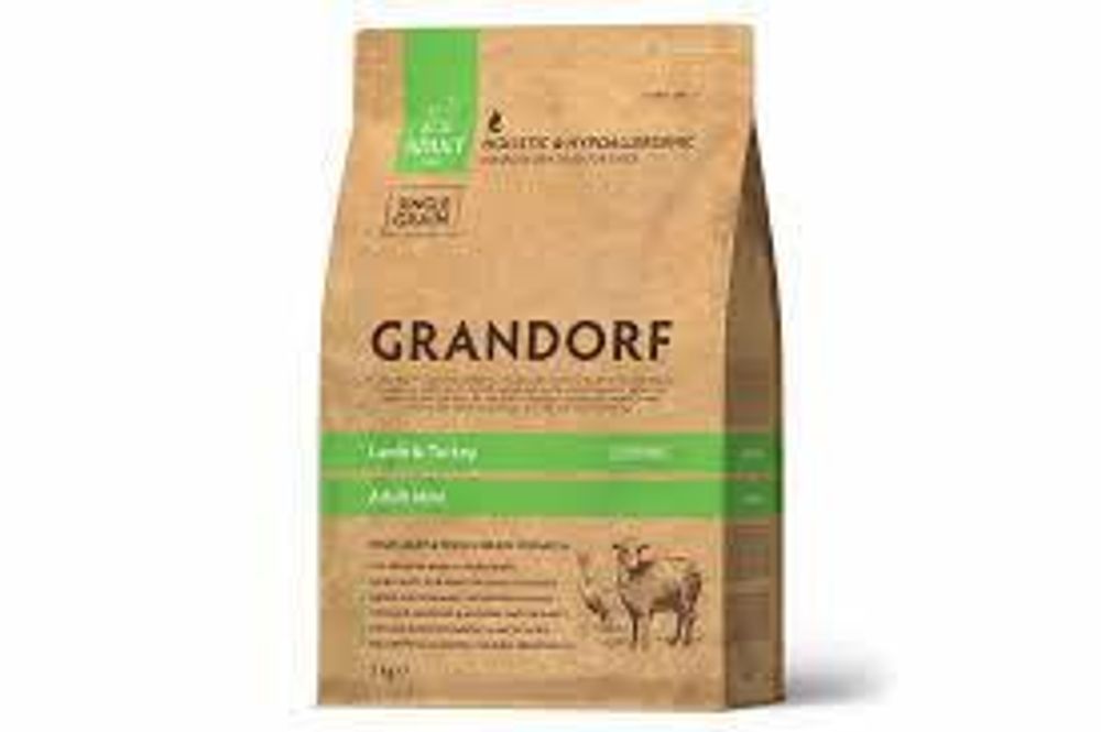 Grandorf 1 кг Mini Lamb &amp; Turkey Holistic для собак малых пород, ягненок с индейкой,