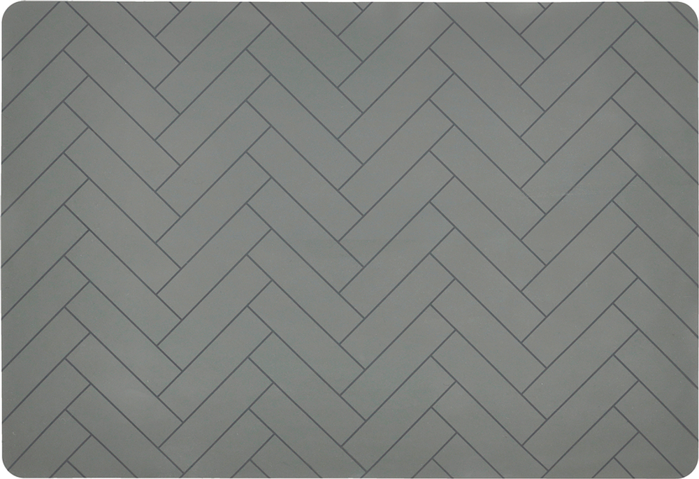 Салфетка сервировочная под тарелку S dahl Tiles, прямоугольная, силикон, 48 33 см, зелёная