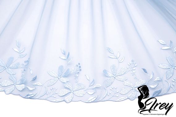 05-113 Вышивка на неэл. сетке 22 см, голубой