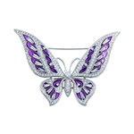 Брошь Fiore Luna Бабочка Zircon XR01278 V/S