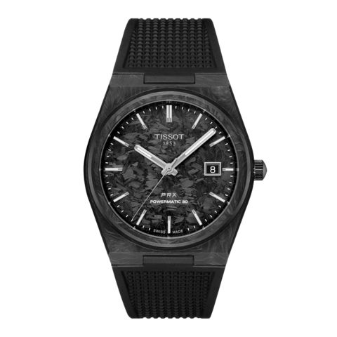 Наручные механические часы Tissot PRX Powermatic 80 Carbon T137.907.97.201.00