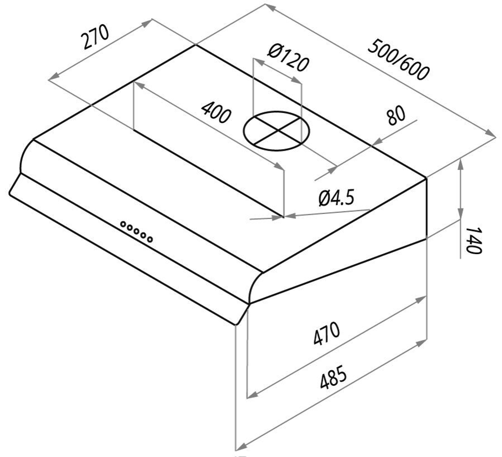 Кухонная вытяжка MAUNFELD MP 360-1 C белый фото 2