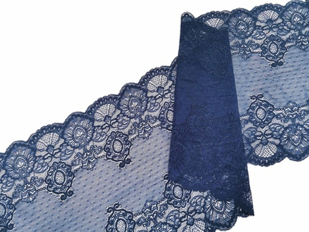 Эластичное кружево, 25 см, сапфир (Арт: EK-2632), м
