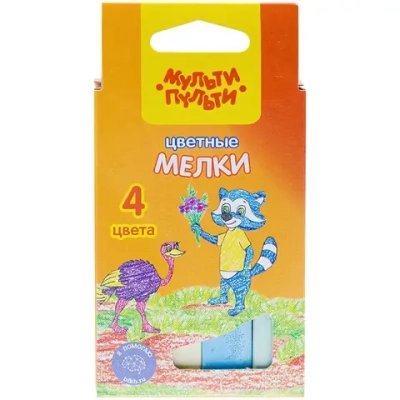 Мел цветной Мульти-пульти набор 4шт квадратный (1/48)