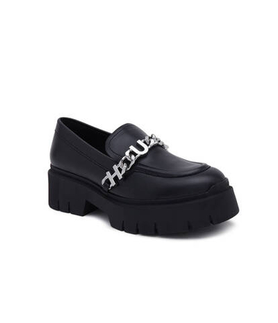 Кожаные лоферы HUGO - черный(50513483)