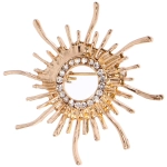 Брошь «GOLD Podarok», Восходящее Солнце, цвет как на фото, 4.5см (символ Страсти и Любви)