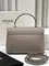 Сумки CELINE MEDIUM NINO из блестящей телячьей кожи серый