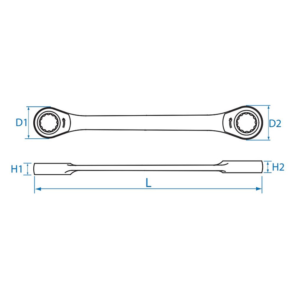KING TONY (37361618M) Ключ трещоточный накидной 16х18 мм, прямой