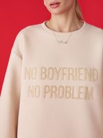 СВИТШОТ NO BOYFRIEND PASTEL BEIGE