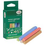 Мел цветной 10шт/уп мягкий треугольный Гамма,